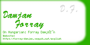 damjan forray business card